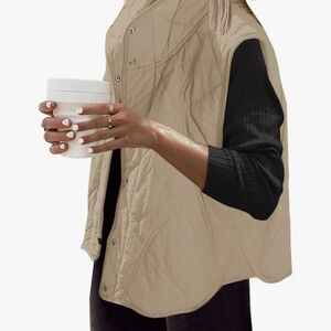Stylish Quilted Lightweight Versatile Multi Season Puffer Vest Womens Outerwear